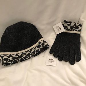 Genuine Coach hat & gloves set